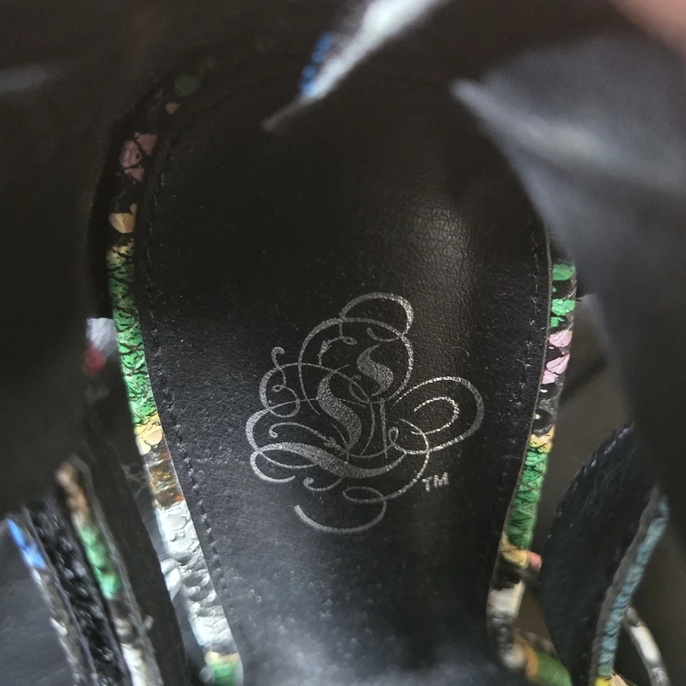 HOST PICK! 🎈🎉 Sseko Colorful Snake Print Women's Platform Heels Sz7.5 NEW - Picture 9 of 9